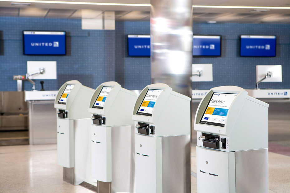 United Airlines Check-in Kiosk
